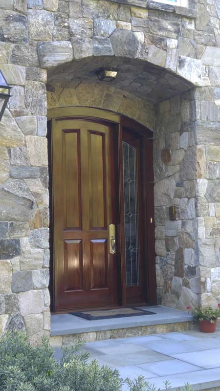 Veneer archway door